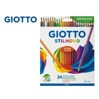 LÁPICES DE COLORES HEXAGONAL GIOTTO STILNOVO CAJA DE 24 UDS. FILA (256600)
