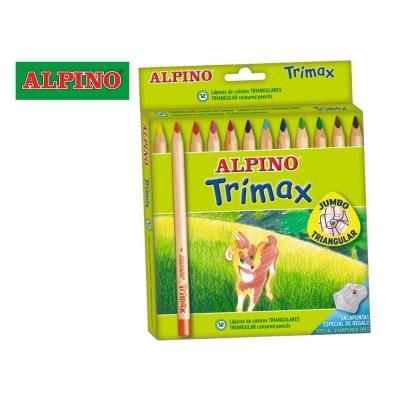 LÁPICES ALPINO TRIANGULARES TRIMAX ESTUCHE 12 UDS. (AL000113) (0102160)