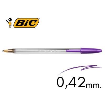 BOLIGRAFO BIC CRISTAL FUN COLOR LILA 1.6  (929055)