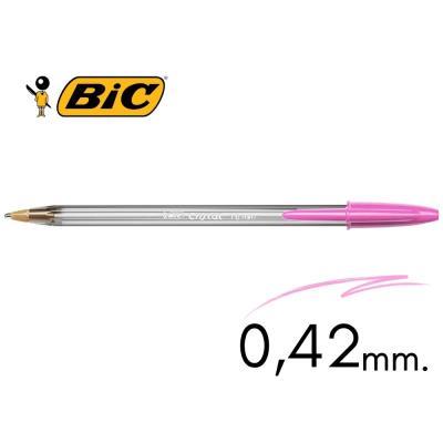BOLIGRAFO BIC CRISTAL FUN COLOR ROSA  1.6  (929056)