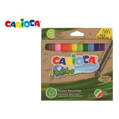 CAJA 12 ROTULADORES CARIOCA JUMBO ECO FAMILY