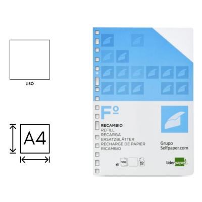 RECAMBIO 16 ANILLAS FOLIO LISO LIDERPAPEL 18818
