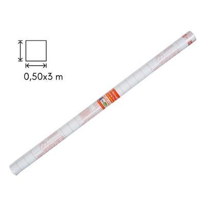 ROLLO PLÁSTICO ADHESIVO LIDERPAPEL 0,50X3 M. 50 MICRAS REMOVIBLE (20284)