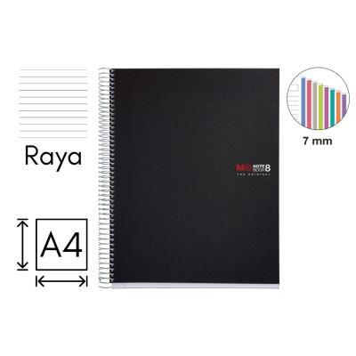 CUADERNO MIQUELRIUS NB-8 A4 200H PP. LINEA  70GR. NEGRO