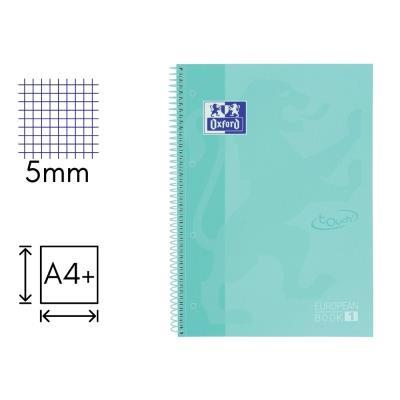 CUADERNO EUROPEANBOOK 1 OXFORD TOUCH A4 80H 5X5 VERDE MENTA PASTEL (400117274)