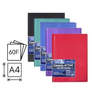CARPETA O. BOX 60 FUNDAS A4 PORTADA PERSONALIZADA COL. SURT. (19615)