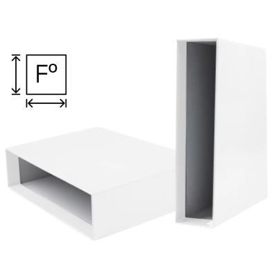 CAJA PARA ARCHIVADOR LIDERPAPEL Fº LOMO 75 MM. BLANCO (72774) (0401416BL)