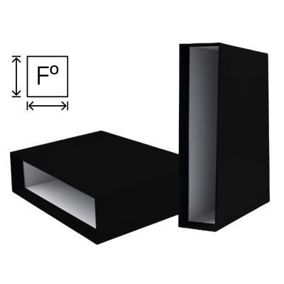 CAJA PARA ARCHIVADOR LIDERPAPEL Fº LOMO 75 MM. NEGRO (72767)