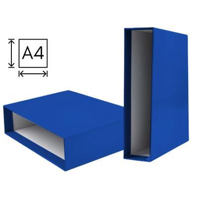CAJA PARA ARCHIVADOR LIDERPAPEL A4 LOMO 75 MM. AZUL (72777) (0401417AZ)