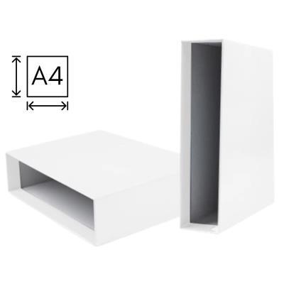 CAJA PARA ARCHIVADOR LIDERPAPEL A4 LOMO 75 MM. BLANCO (72782)