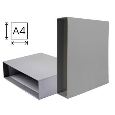 CAJA PARA ARCHIVADOR LIDERPAPEL A4 LOMO 75 MM. GRIS (72780)