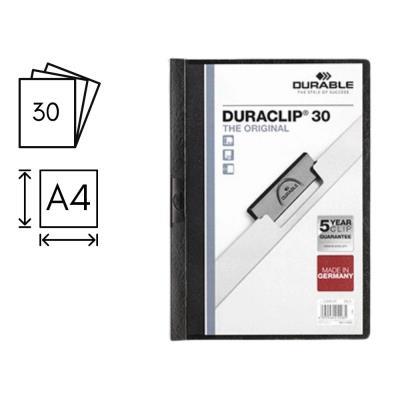 CARPETA DURABLE DURACLIP 30 HOJAS NEGRO (220001)