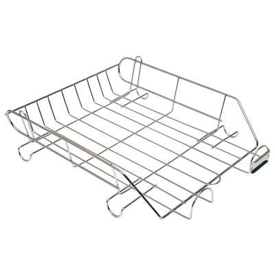 BANDEJA Q-CONNECT METÁLICA CROMADA 370X275 MM. (13301)