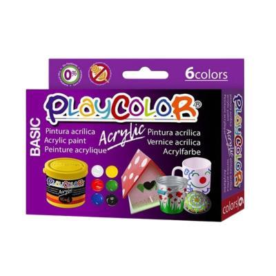 PINTURA PLAYCOLOR ACRYLICA 40 ML. 6 COL. SURT. (18191)