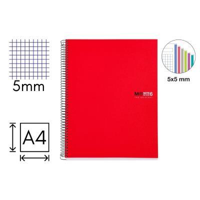 CUADERNO MIQUELRIUS NOTEBOOK 6 A4 150H. CDLA P.P. ROJO (MR2825)