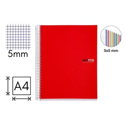 CUADERNO MIQUELRIUS NOTEBOOK 8 A4 200H. CDLA. P.P. ROJO (MR42002)