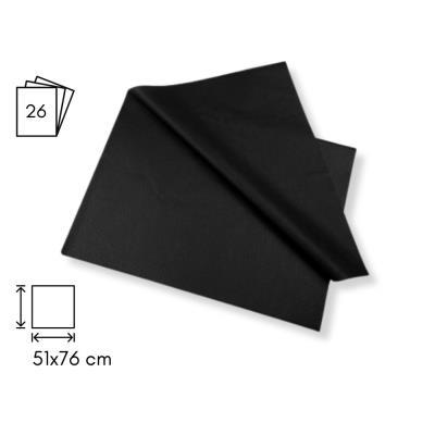 PACK DE 26H PAPEL SEDA COLOR NEGRO