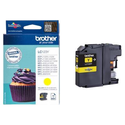 BROTHER CARTUCHO INYECCION TINTA AMARILLO 600 PÁGINAS BLISTER SIN ALARMA MFC/J4510DW/J4410DW DCP-/J4