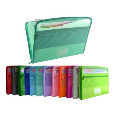 CLASIFICADOR COLORLINE 12 DIVISIONES A4+ LOMO 40 MM. CIERRE CREMALLERA + PORTATODO COL. SURT.