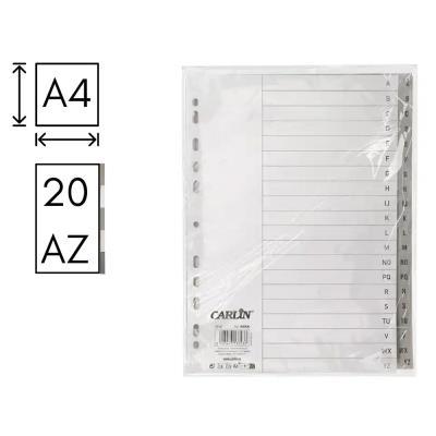 SEPARADOR ALFABETICO CARLIN PLASTICO A-Z DIN A4 MULTITALADRO (80006)
