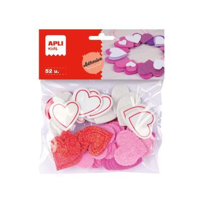 BLISTER FORMAS GOMA EVA CORAZONES 40 UNI. APLI