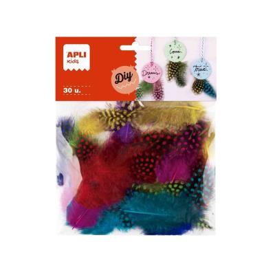 PAQUETE 30 PLUMAS DECORATIVAS APLI