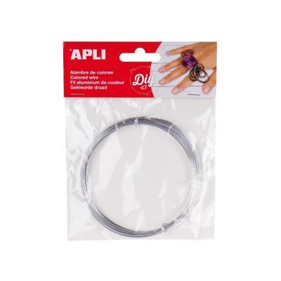 ALAMBRE COLOR PLATA 1.5MM X 5 MTS