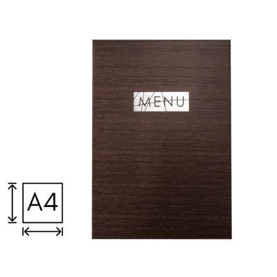 PORTAMENUS 22.5X32 CON SUJECION EN ESQUINAS PARA 2 HOJAS ACABADO MADERA LIDERPAPEL (PM06)