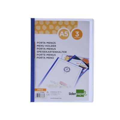 PORTA MENUS LIDERPAPEL PVC DIN A5 CON 3 PAGINAS 37686 (PM02)