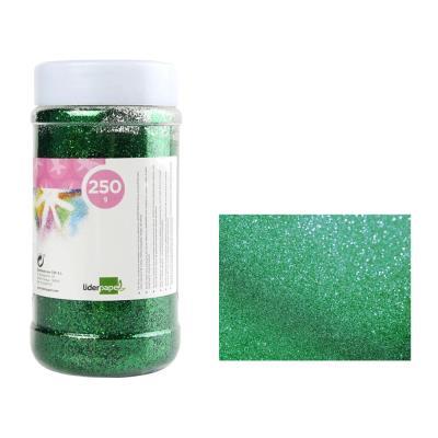 BOTE PURPURINA COLOR VERDE 250GR LIDERPAPEL