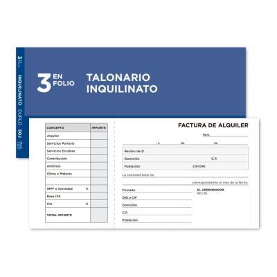 TALONARIO RECIBO ALQUILER DUPLICADO 50 JUEGOS 20,5X10,2 MODELO 207 LIDERPAPEL (21986)