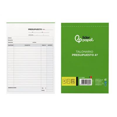 TALONARIO PRESUPUESTO DUPLICADO 50 JUEGOS 14,4X21 MODELO 230 LIDERPAPEL (18185)