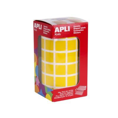 ROLLO GOMETS CUADRADOS MEDIANOS 15MM AMARILLOS