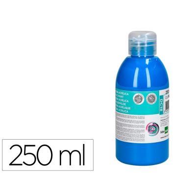 PINTURA ACRILICA LIDERPAPEL BOTE DE 250 ML AZUL CYAN. DC18
