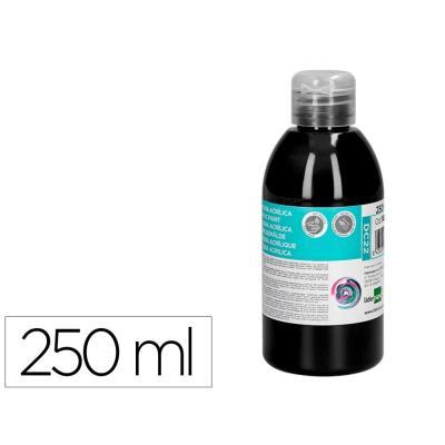 PINTURA ACRILICA LIDERPAPEL BOTE DE 250 ML NEGRO. DC22