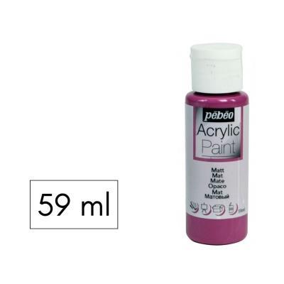 PINTURA ACRILICA 59ML MATE GROSELLA PEBEO
