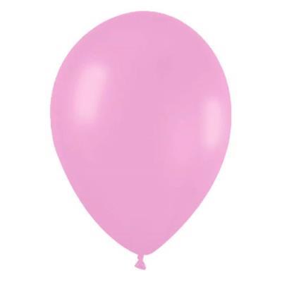 BOLSA 100 GLOBOS 25 CM COLOR ROSA 100% LATEX 10 G