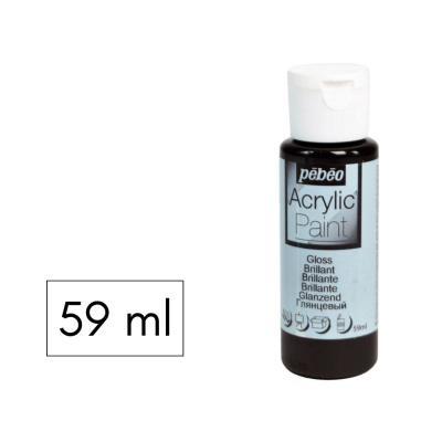PINTURA ACRILICA 59ML BRILL. NEGRO PEBEO