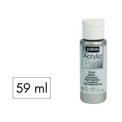 PINTURA ACRILICA 59ML NACARADO PLATA PEBEO