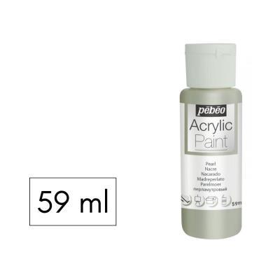 PINTURA ACRILICA 59ML  NACARADO BLANCO PEBEO