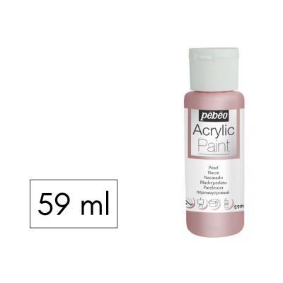PINTURA ACRILICA 59ML  NACARADO ROSA PEBEO