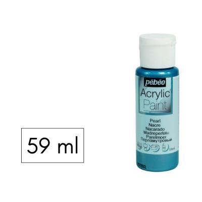 PINTURA ACRILICA 59ML NACARADO AZUL PEBEO