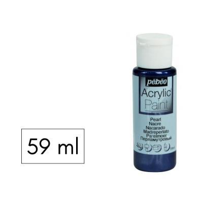 PINTURA ACRILICA 59ML NACARADO AZUL NOCHE PEBEO