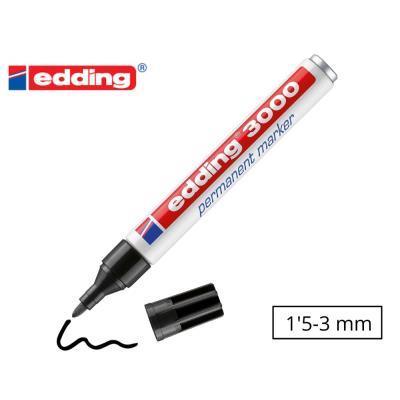 ROTULADOR PERMANENTE P. CÓNICA FINA 3000 NEGRO EDDING (3000-01)