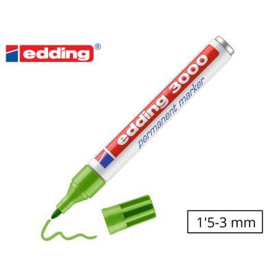 ROTULADOR PERMANENTE  P. CÓNICA FINA 3000 VERDE CLARO EDDING (103000-11)