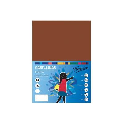 CARTULINA A3 180 GRS. 50 HOJAS MARRON FABRISA (16573)