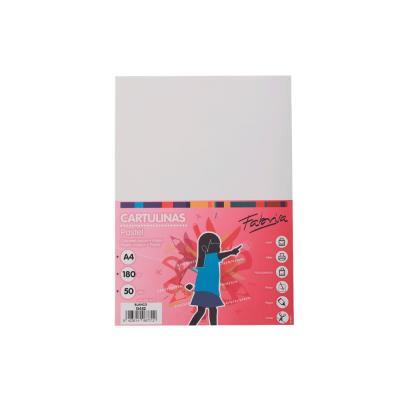 CARTULINA A4 PAQ. 50 UDS. 180GRS BLANCO FABRISA  (15452)