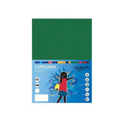 CARTULINA A3 180 GR 50 HOJAS VERDE OSCURO FABRISA (16574)