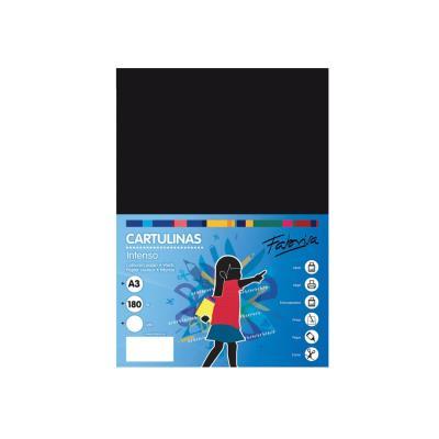 CARTULINA A3 180 GRS. 50 HOJAS NEGRO FABRISA (16577)