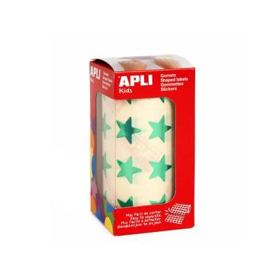 GOMETS ESTRELLAS 20 MM VERDE METALIZADO